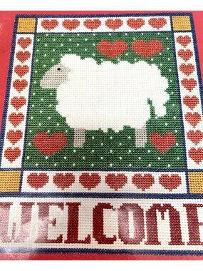 Country Barnyard Cross-Stitch Pattern Book Farm Animal Designs Vintage 1980s